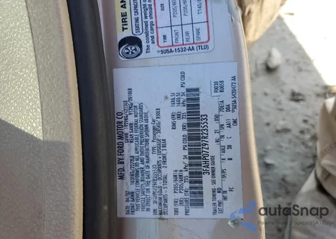 2007 Ford Fusion Se z USA, uszkodzony, nr VIN 3FAHP07Z97R235533